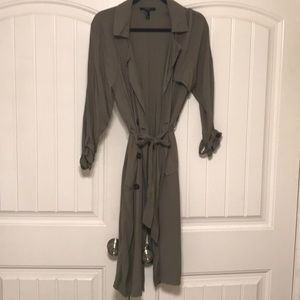 Forever 21 green trench coat